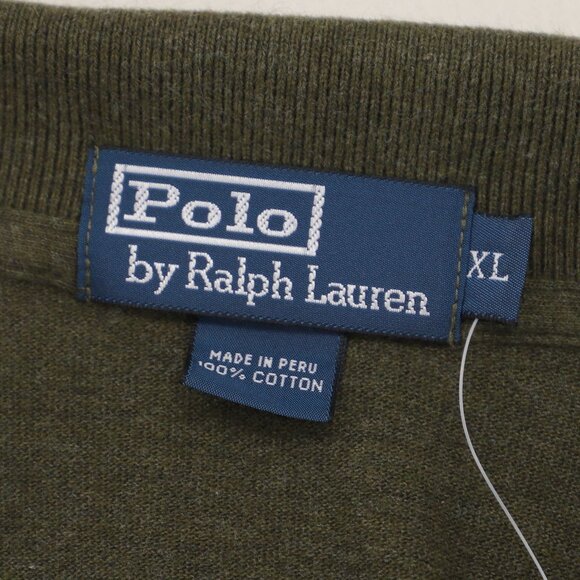 NWT POLO RALPH LAUREN Men's Mesh Long-Sleeve Polo Shirt Green Heather Size XL - Picture 8 of 9